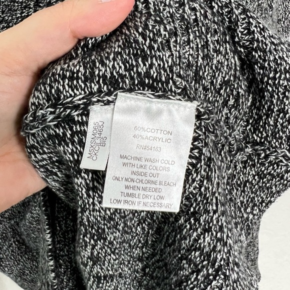 Calvin Klein Cowl Turtleneck Sweater Grey Heathered Ribbed Casual Sweatshirt - Picture 5 of 5